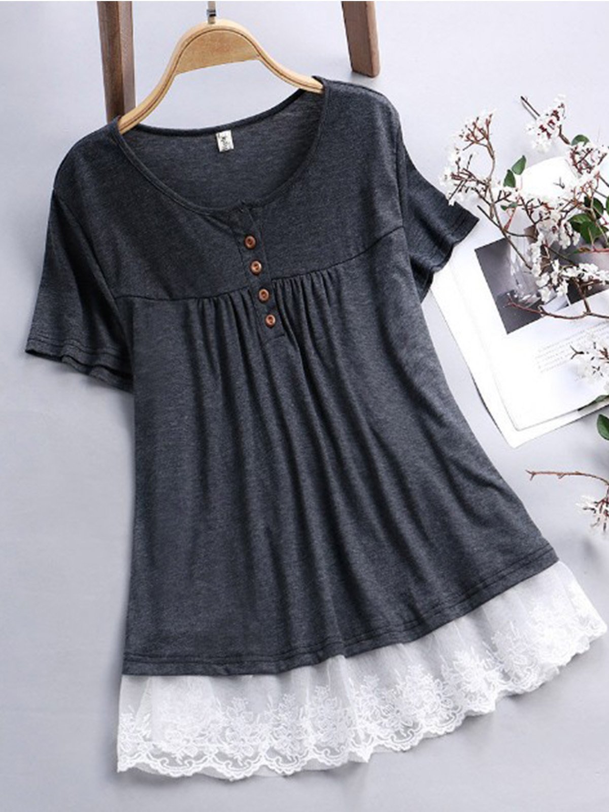 Women Casual Tops Tunic Blouse Shirt