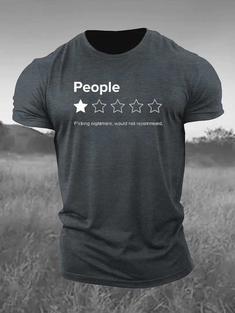 One Star Comment Printed Men's T-Shirt in  mildstyles