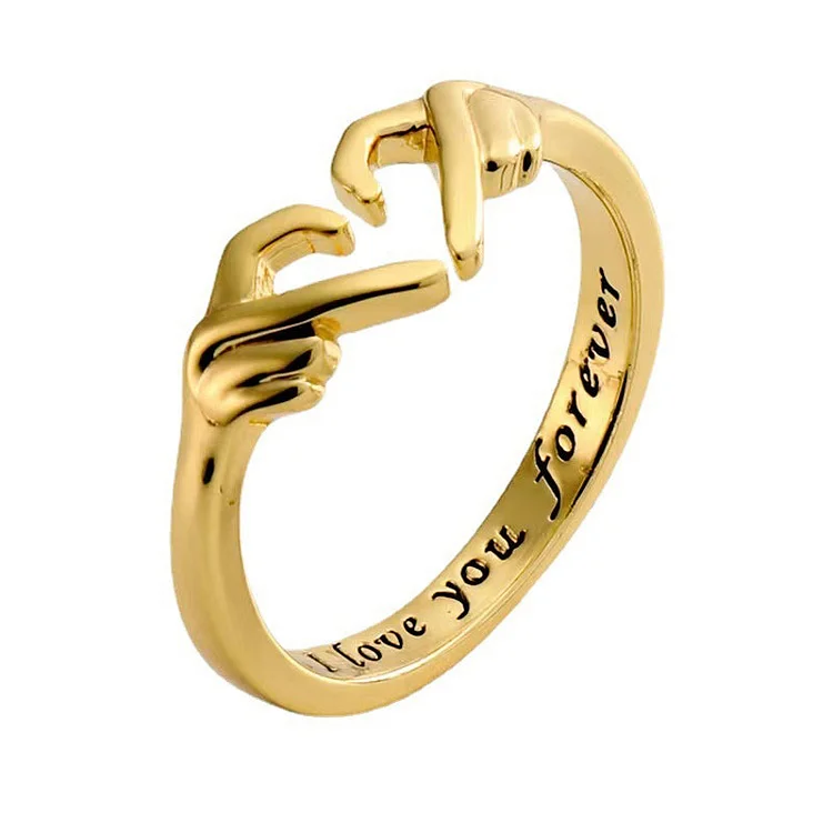 I Love You Forever - Heart Couple Ring