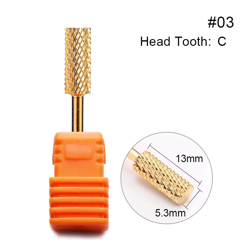 1 Pc Nail Drill Bit Multi-size Silver Manicure Nail Art Tool Electric Manicure Machine Device-Nail Inspo