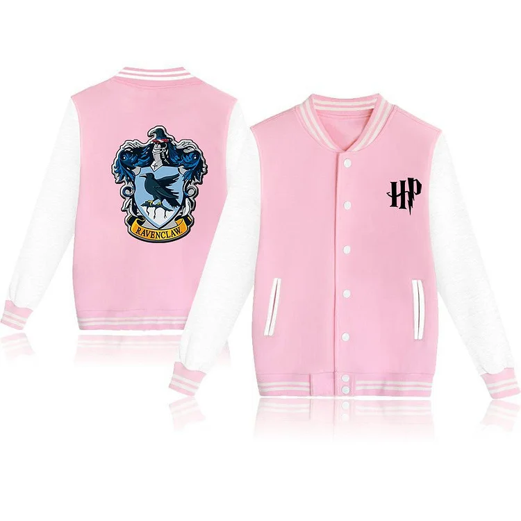 Mayoulove Harry Potter Ravenclaw Baseball Jacket Casual Sweater Coat-Mayoulove