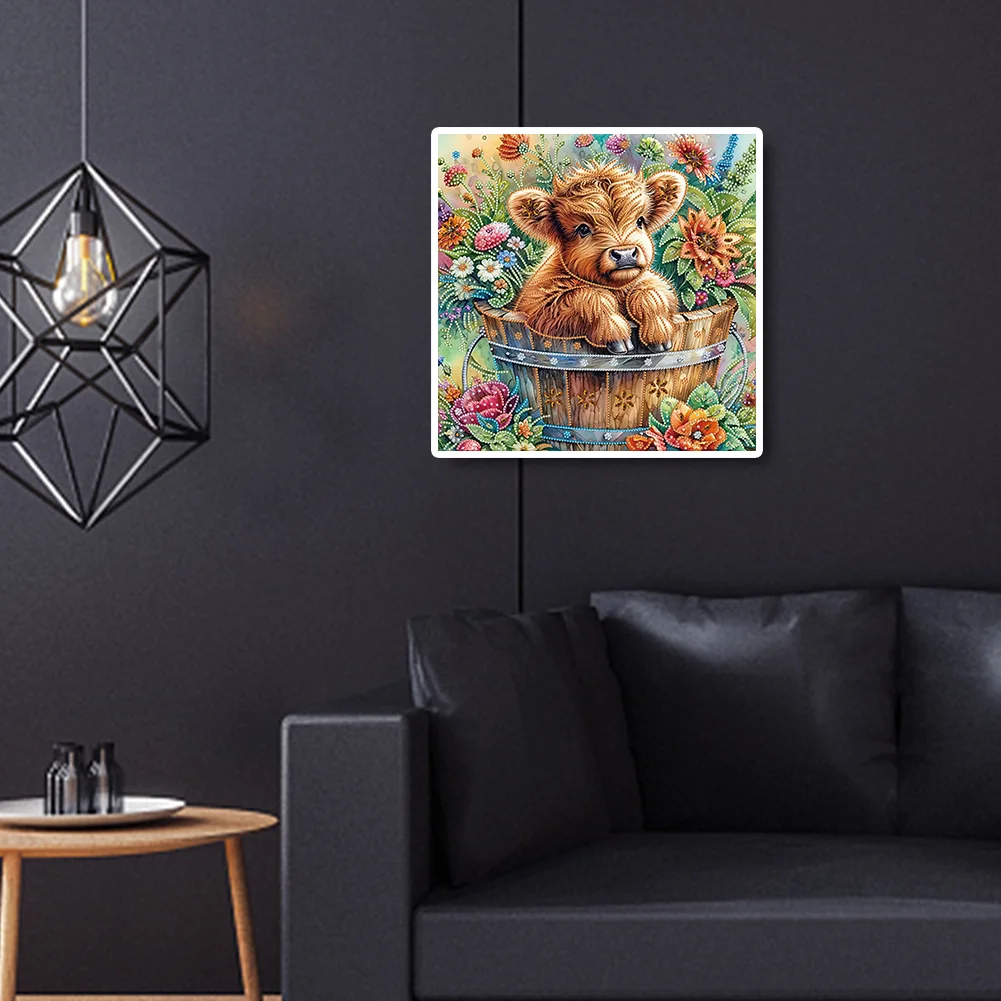 Diamond Painting - Partial Special Shaped Drill - Cow(Canvas|40*40cm)
