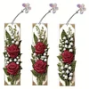 3Pcs rote Rosen - 5d DIY Handwerk Lesezeichen