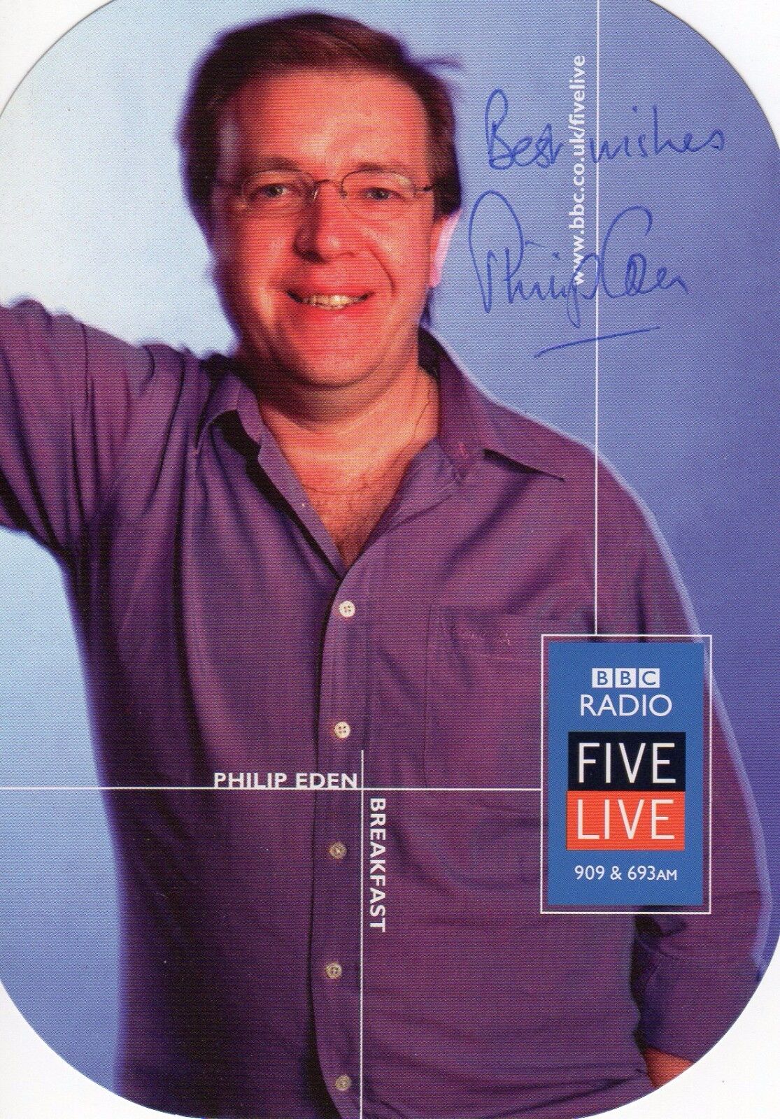 PHILIP EDEN AUTOGRAPH RADIO FIVE LIVE WEATHER