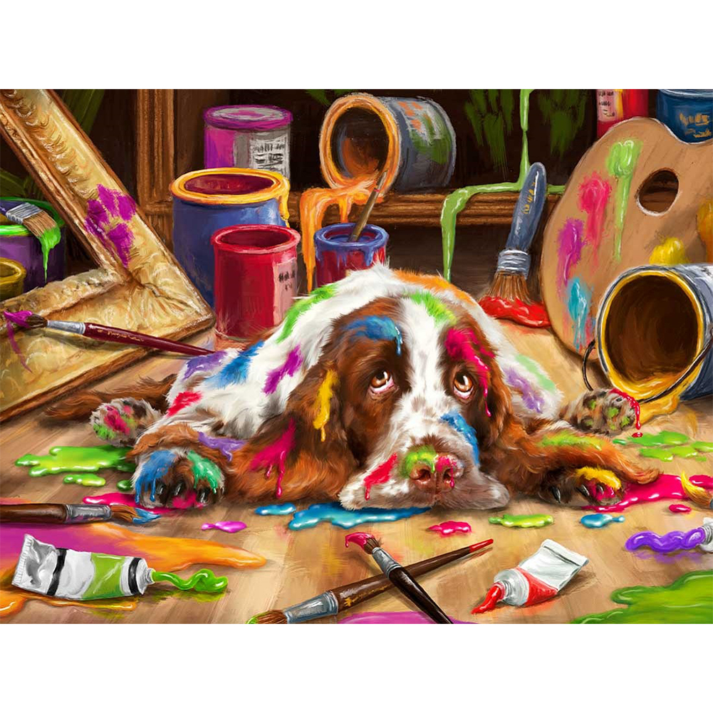 

Cute Dog - Round Drill Diamond Painting - 40*30CM, 501 Original