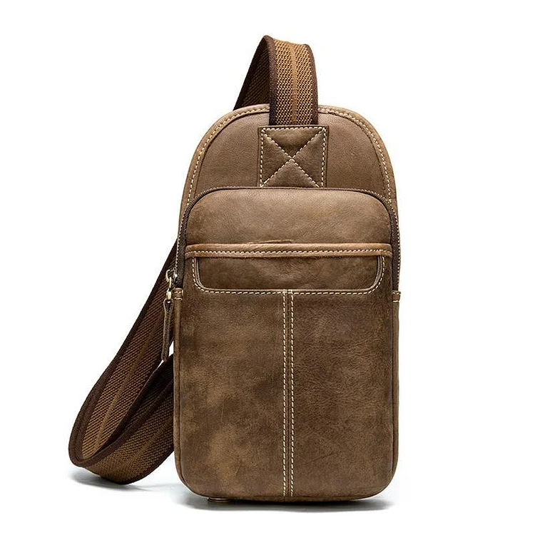 Casual Fashionable Leather Crossbody Packs Chest Bag For Men