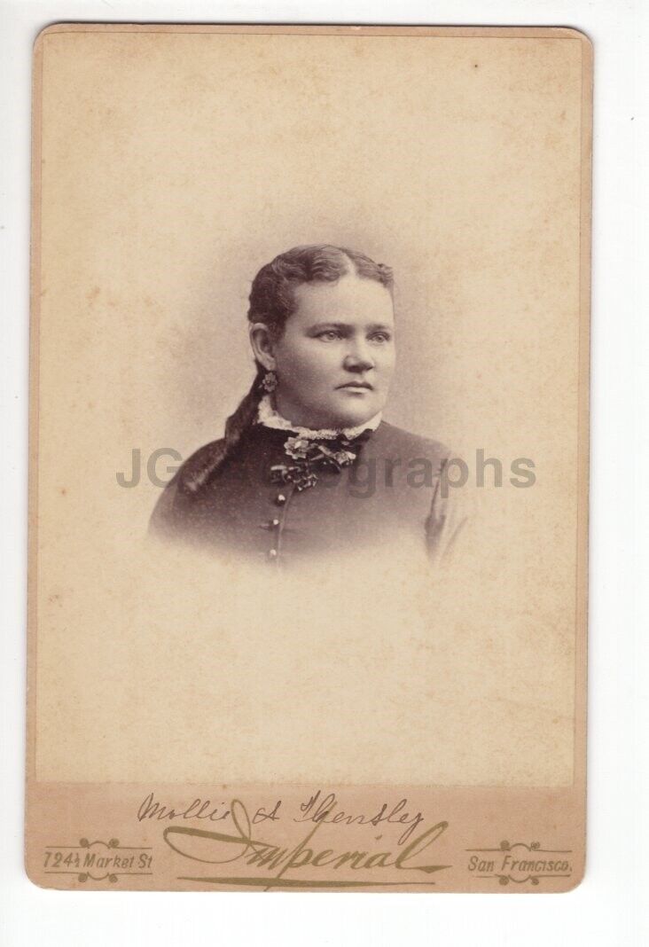 19th Century Woman - Cabinet Card Photo Poster painting - San Francisco, California