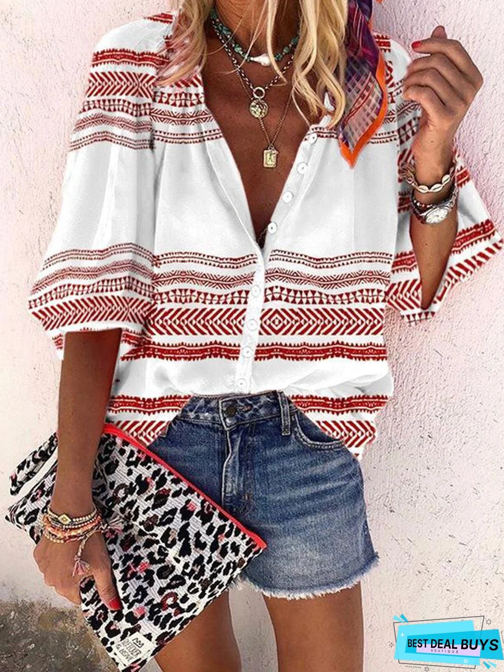 Women's Print Trend Fashion Shirt Women's Top