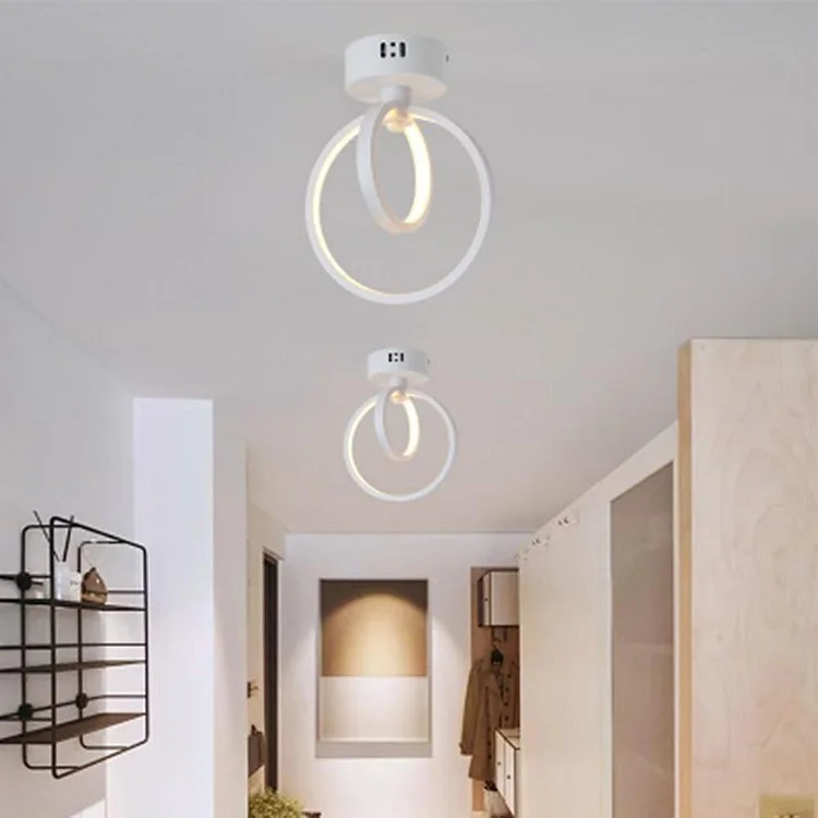 2 Ring Flush Mount Ceiling Light Minimalist Acrylic LED Light - Appledas