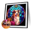 Diamond Painting-DIY Full Round Drill Stained Glass Dog
