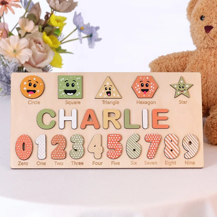 Personalized Wooden Name Puzzle Wooden Puzzles Custom Name Educational Toys for Toddlers