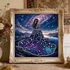 Galaxie gemme robe de soir&eacute;e dame, kit sp&eacute;cial de peinture en forme DIY partielle diamant pour adultes d&eacute;butants d&eacute;coration int&eacute;rieure peintures diamants art de pierres pr&eacute;cieuses 30x30cm
