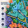 Diamond Tissue Organizer Exquisite Craftsmanship for Bathroom Bedroom Decor (Blue Butterfly)