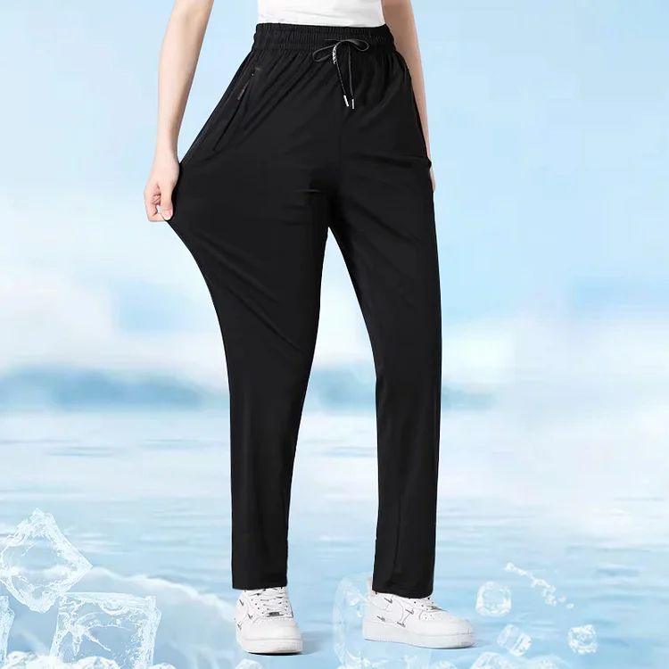 Nowe Szybkoschnące spodnie unisex z lodowego jedwabiu