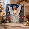 Xmas Angel Framed Special Shape Diamond Painting Kit 25x25cm