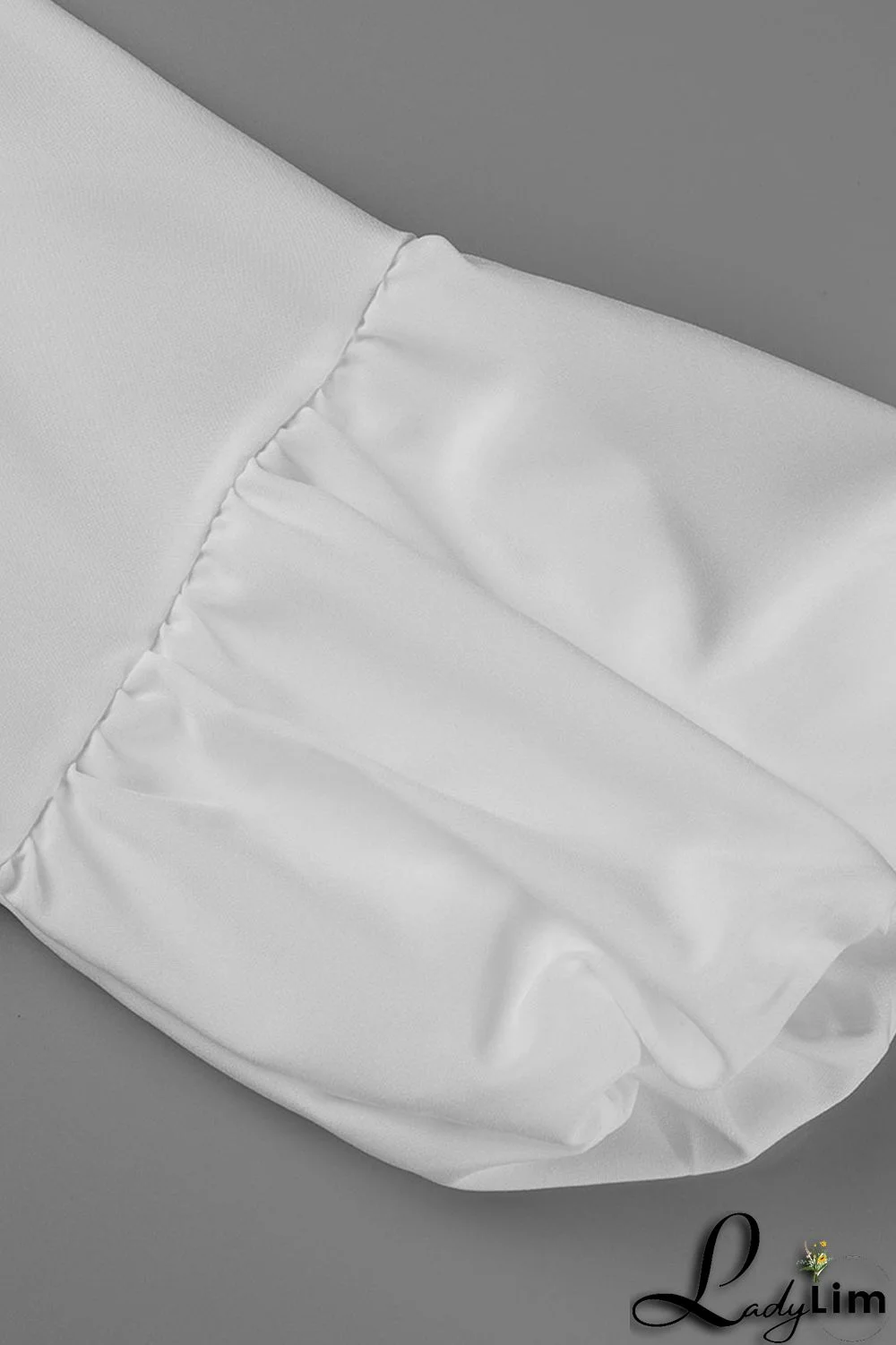 White Casual Solid Split Joint Buckle Turndown Collar Tops