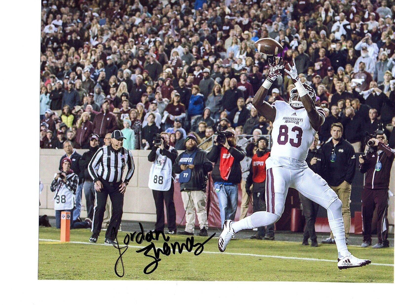 Jordan Thomas Mississippi State signed autographed 8x10 football Photo Poster painting Bulldogs!