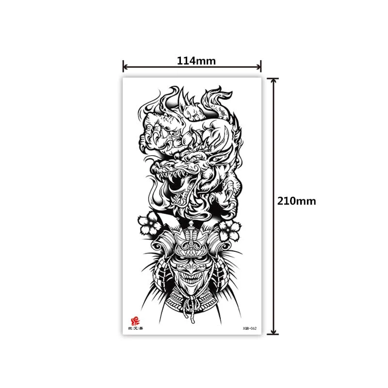Tattoo Applique Arm Men and Women Small Full Arm Waterproof Tattoo Sticker Symbol Totem Animal Skull Text Tattoo Sticker