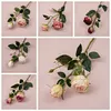 Autumn Vibe 2 Heads Burn Edge Stem Rose Artificial Flower