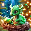 Diamond Painting-DIY Full Round Drill Cartoon Dragon