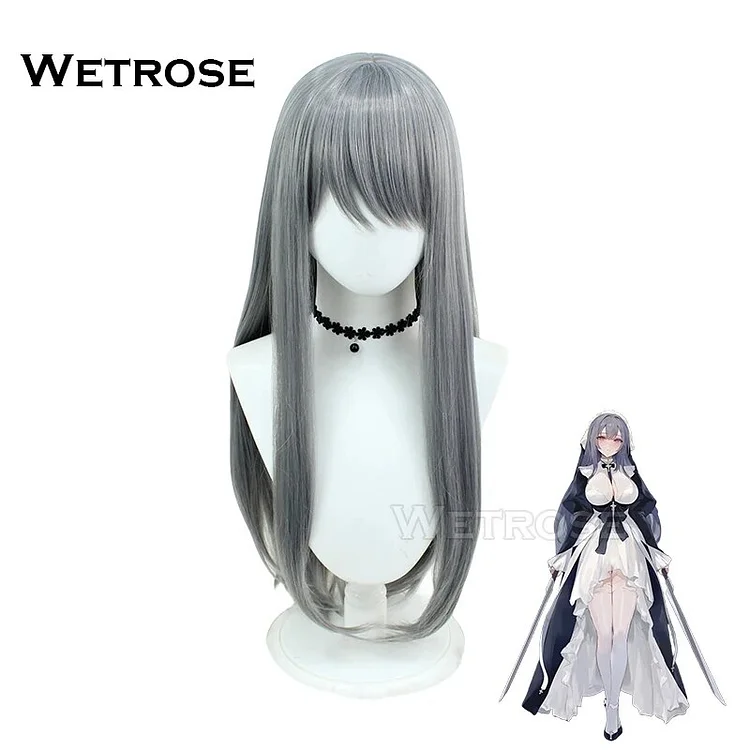 【Wetrose】In Stock Sexy Nun Cosplay Costume Sexy Lingrie Role-Playing Chowbie Authorized Battle Sister Angel Bride Wedding Dress Coswear Set Wig Halloween Cos OC