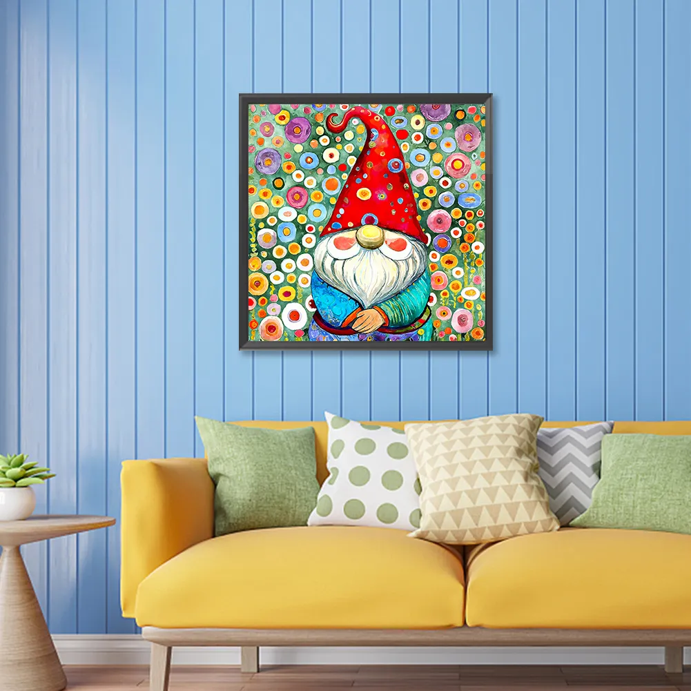 Diamond Painting - Full Round Drill - Garden Gnome(Canvas|30*30cm)