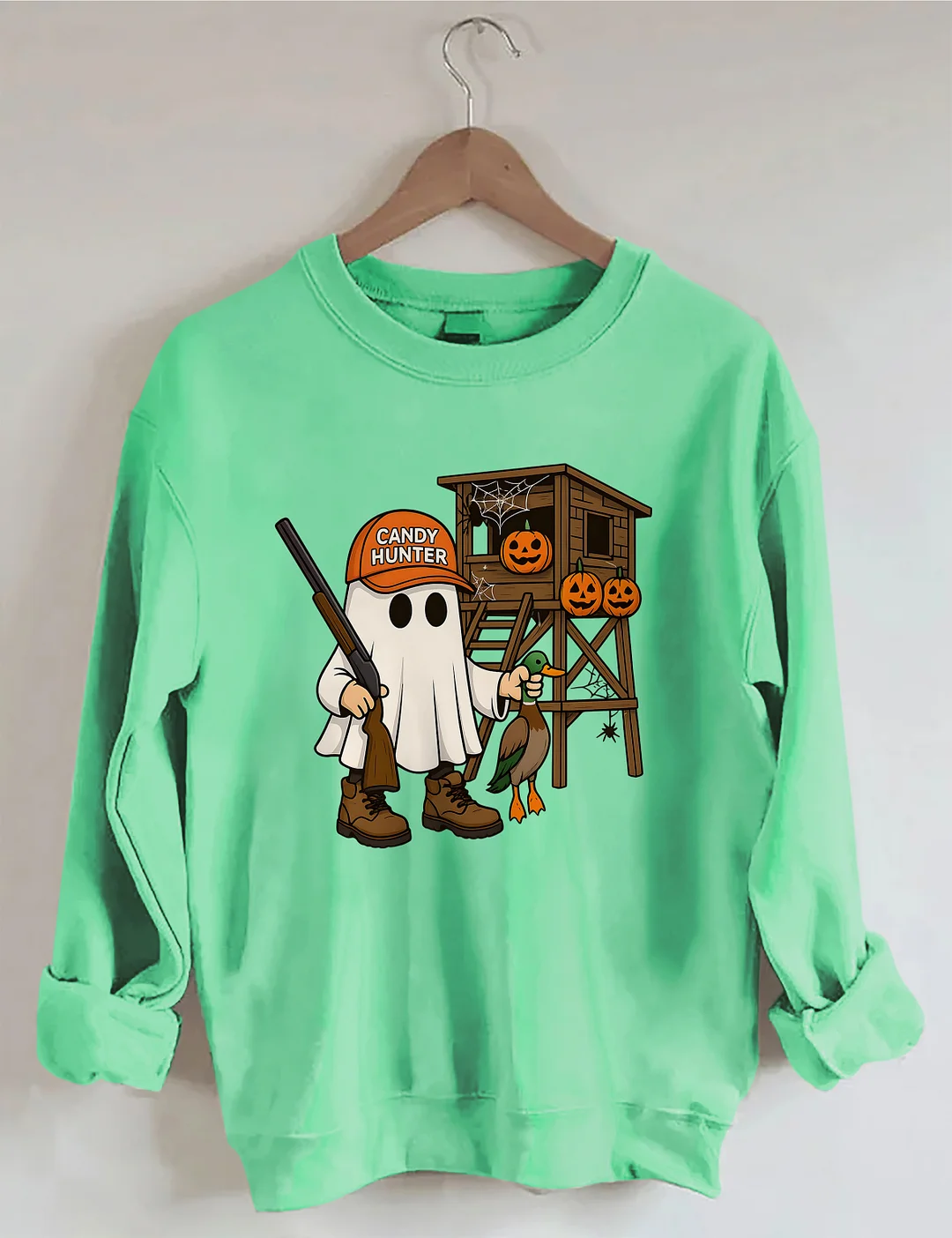 Candy Hunter Ghost with Duck Sweatshirt