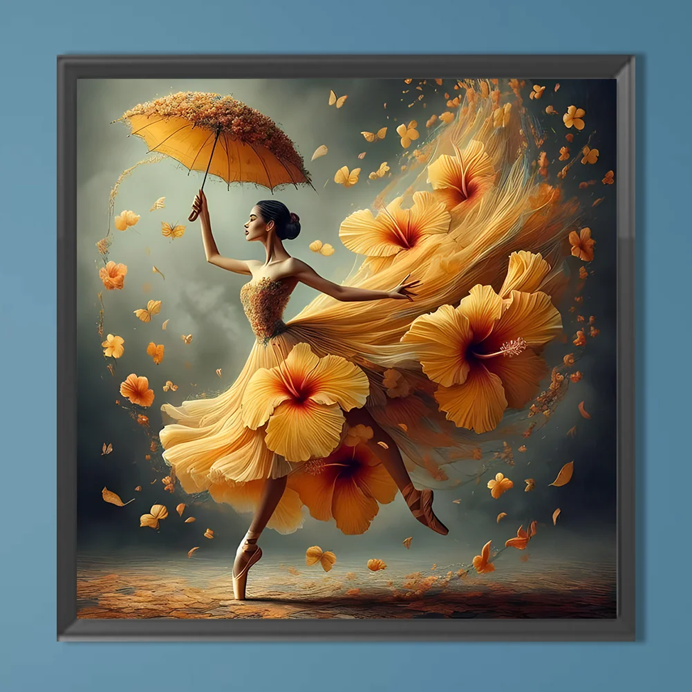 Diamond Painting - Full Round Drill - Gorgeous Skirt Beauty(Canvas|40*40cm)