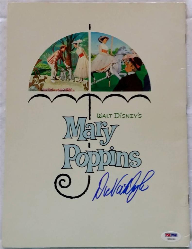 DICK VAN DYKE MARY POPPINS SIGNED AUTO GOLDEN PRESS BOOK PSA/DNA DISNEY (B)