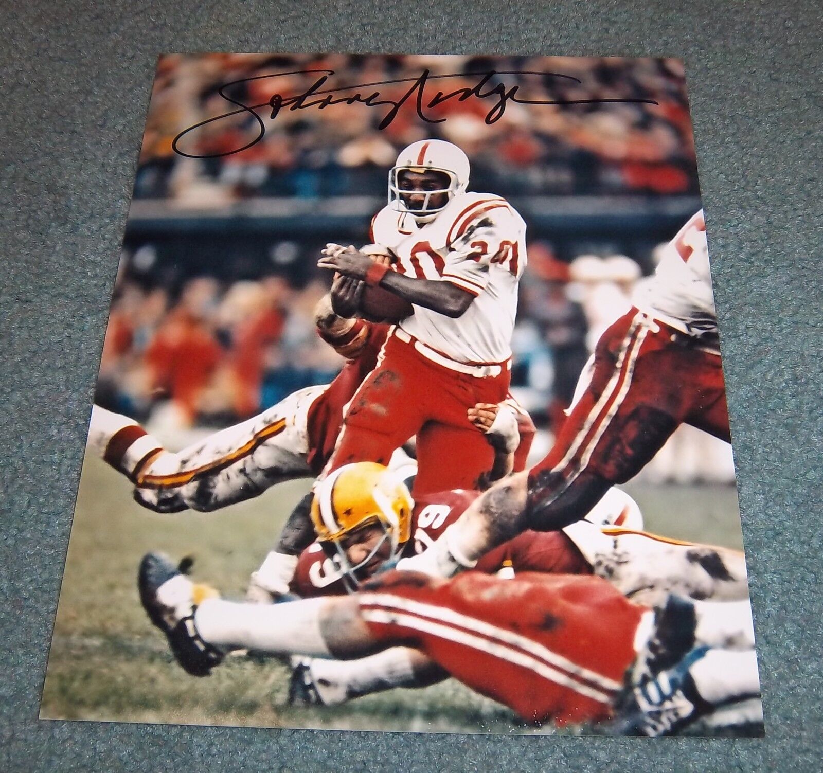 Nebraska Huskers Johnny Rodgers Signed Autographed 8x10 Photo Poster painting 1972 Heisman B