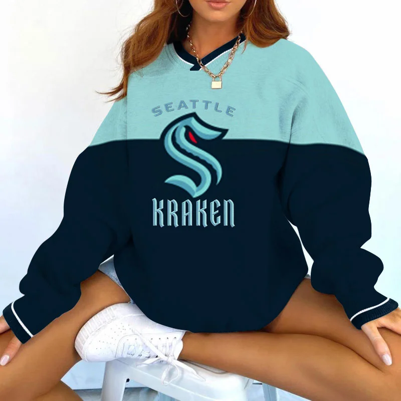 Women's Support Seattle Kraken Hockey Print Sweatshirt