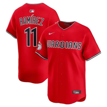 Men's Cleveland Guardians #11 Jose Ramirez  Red Alternate Limited Jersey