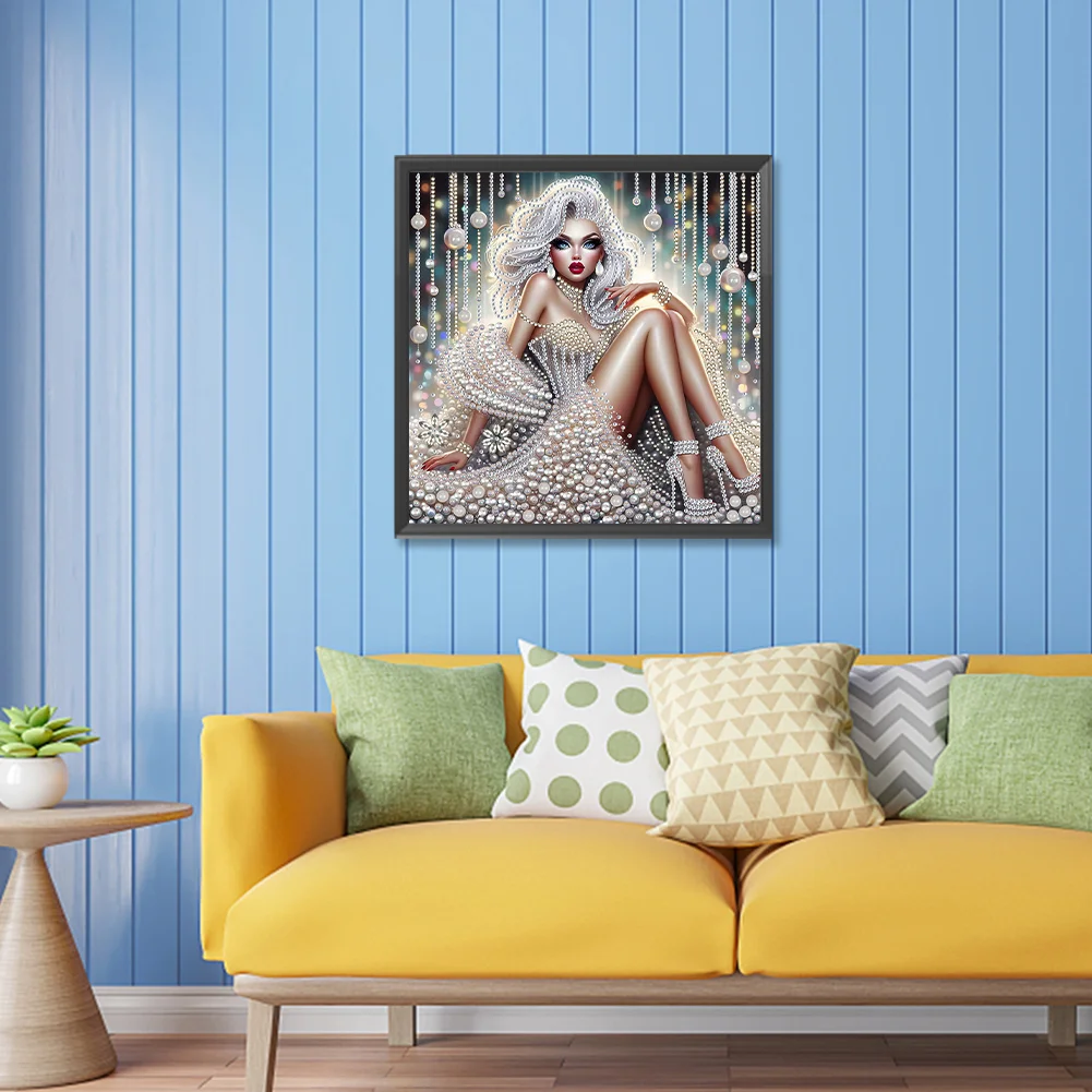 Diamond Painting - Partial Special Shaped Drill - Beauty(Canvas|30*30cm)