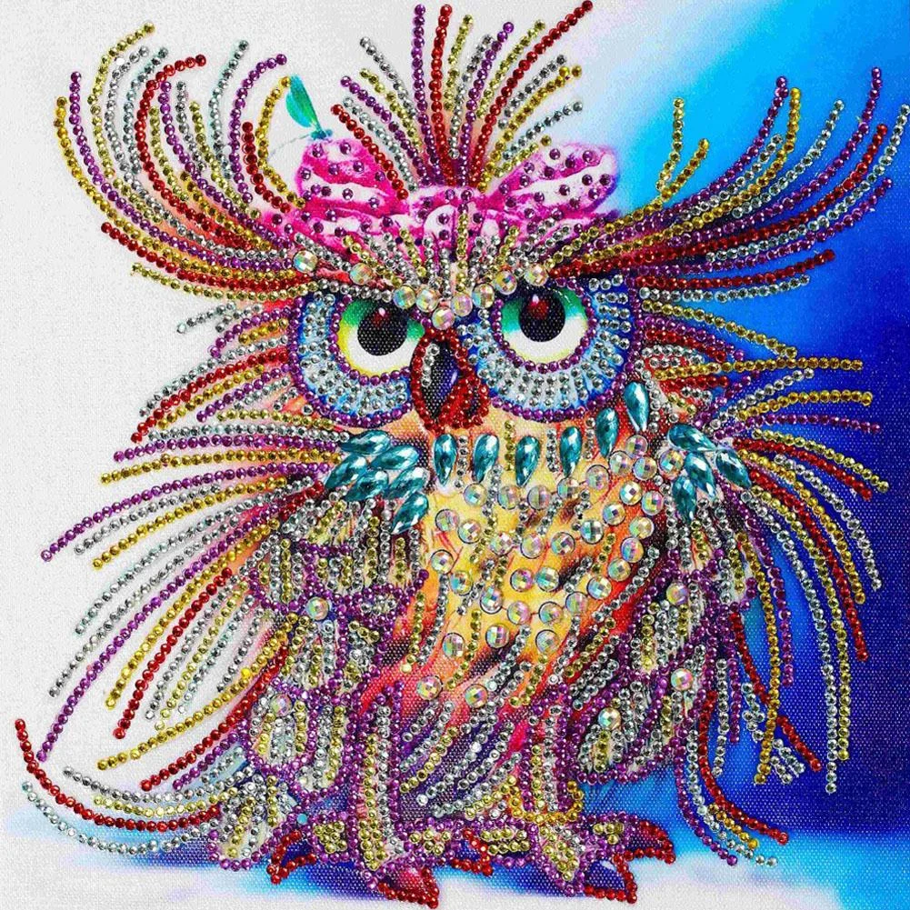 Partial Special Shaped Diamond Painting Owl Partial