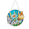 5D DIY Special Shaped Diamond Painting Christmas Hanging Wreath With Lamp String Kit