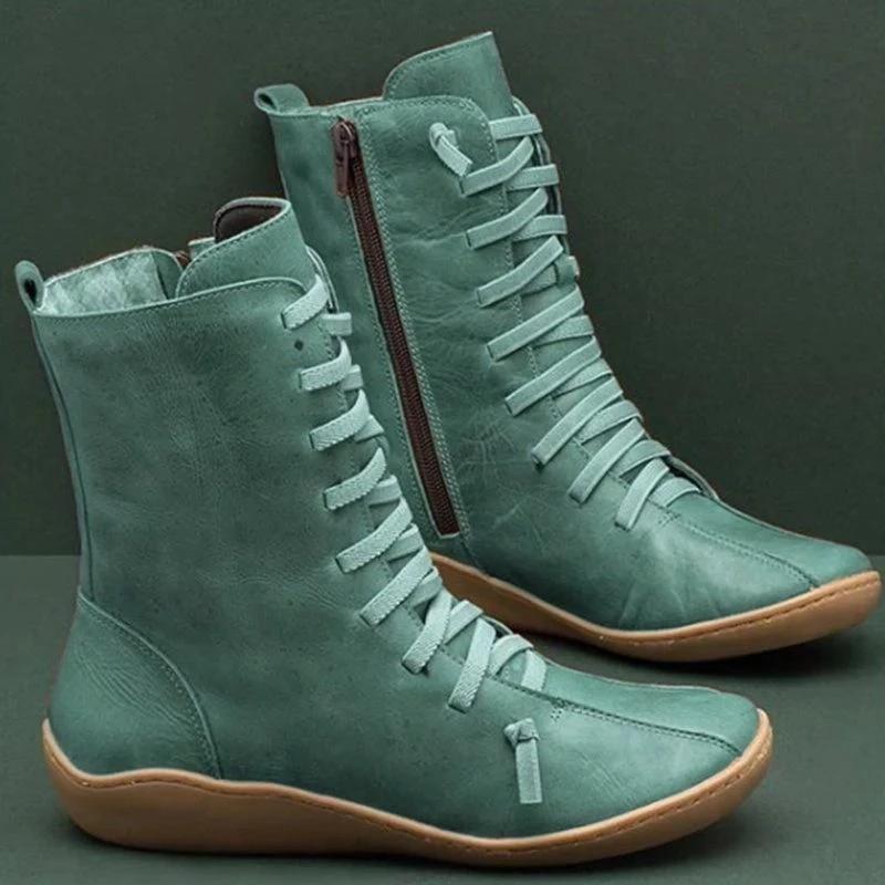 Lace Up High Upper England Style Casual Women Boots
