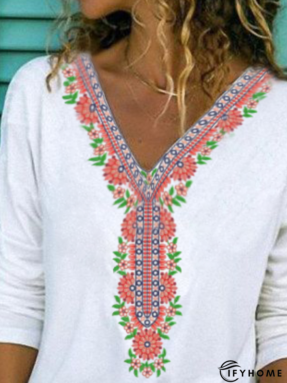 Casual V Neck Tunic Top | IFYHOME