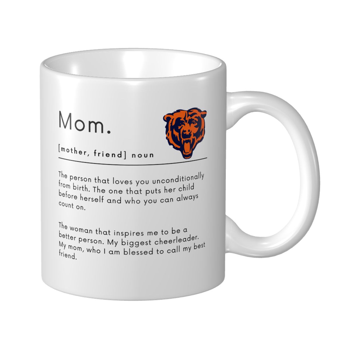 Chicago Bears Mom Dictionary Mother's Day Ceramic Mug