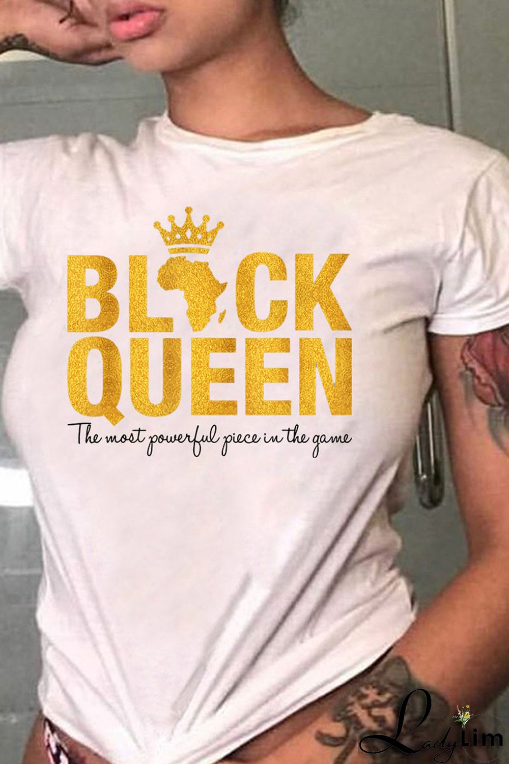 Rose Red Fashion Casual Letter Print Basic O Neck T-Shirts