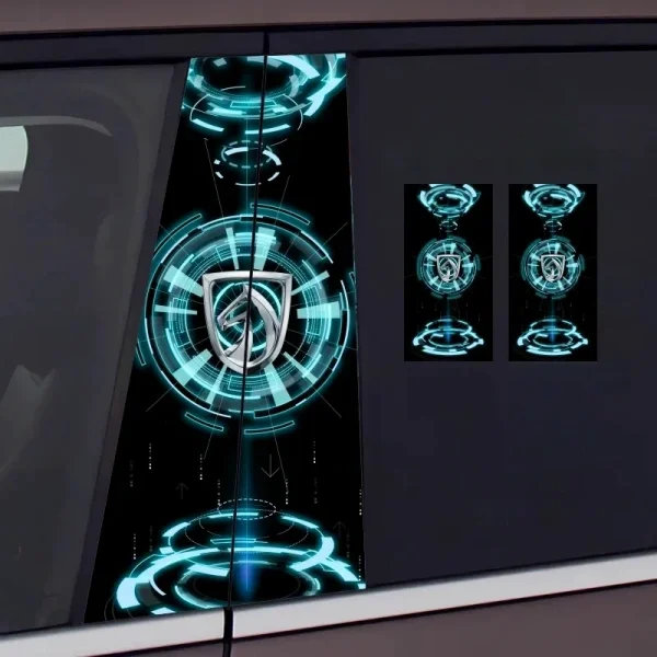 Car Center Column Car Logo Sticker Personality Creative B Column Protective Film