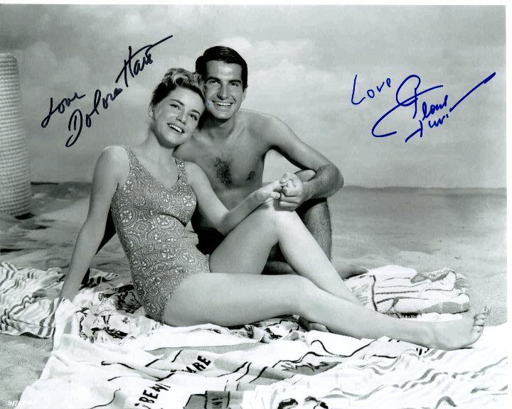 GEORGE HAMILTON and DOLORES HART signed autographed WHERE THE BOYS ARE Photo Poster painting