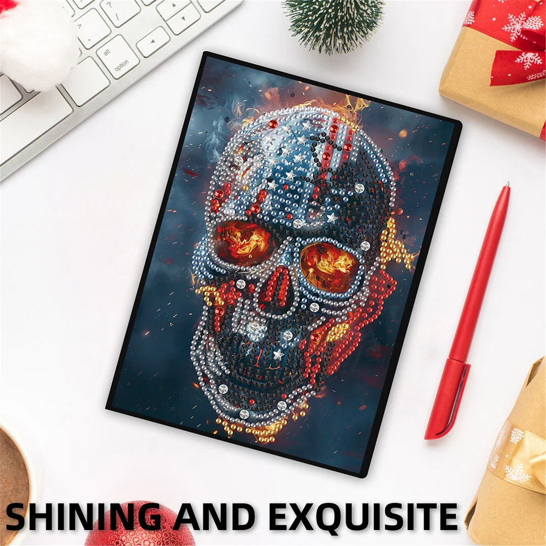 2pcs Human Head Partial DIY 50 Pages A5 Diamond Painting Notebook for Study Home