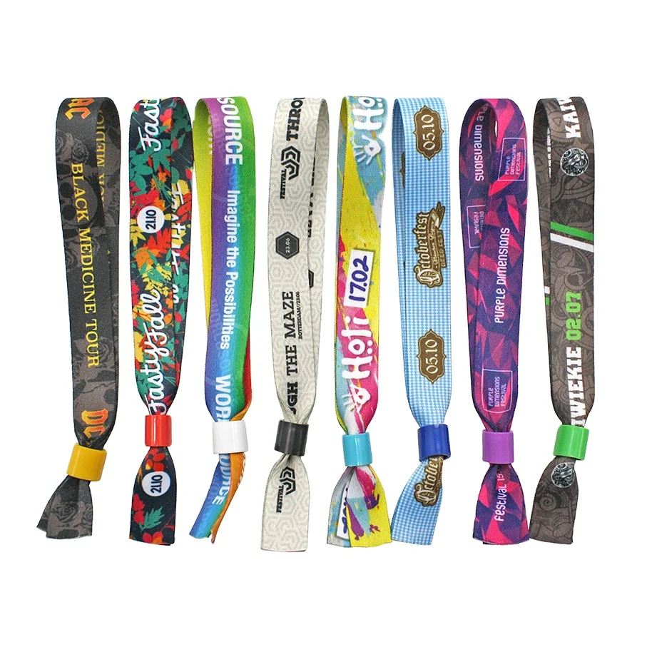 Custom Festival Fabric Woven Wristbands Secure Access and RFID Fabric Wristband Promotion for Your Event Wrist Bands