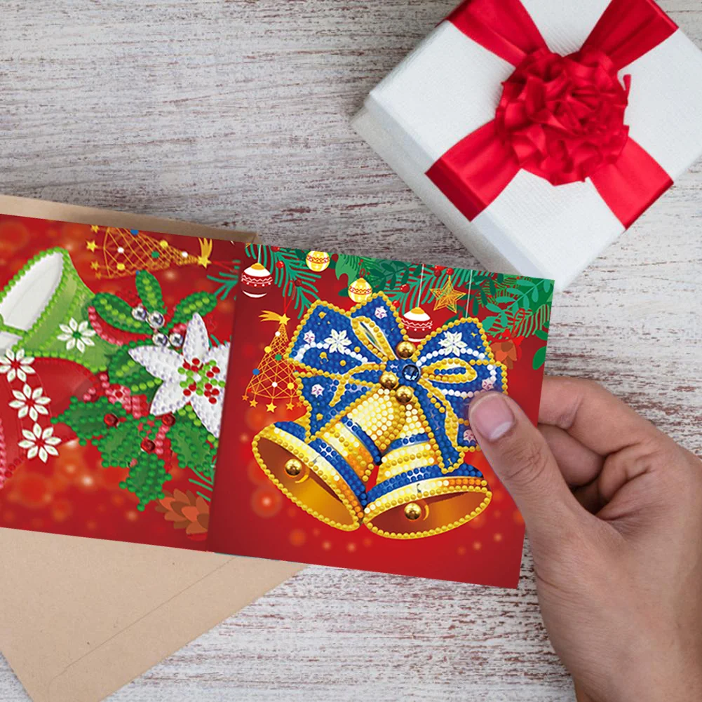 8pcs DIY Special Drill Diamond Painting Christmas Card