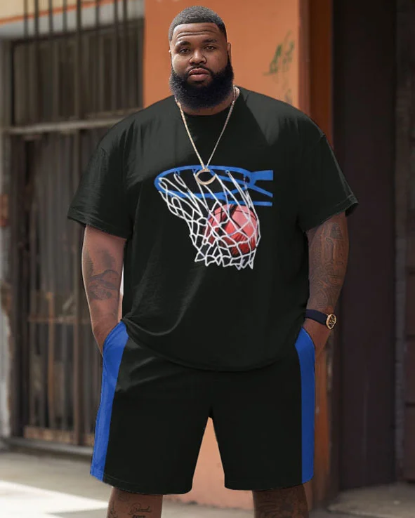 Street Vitality Basketball Shooting Print Large Men's Suit