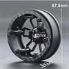 AMK 64x30mm Carbon Fiber Wheels Rim for RC Competition Crawler MOA RC4WD Bully 2 XR10 RS10 Motor On Axle 2.2 Tires 4Pcs(B)