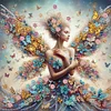 (Multi-Style)Hummingbird Butterfly Girl-Partial Special Shaped Diamond Painting 30*30CM