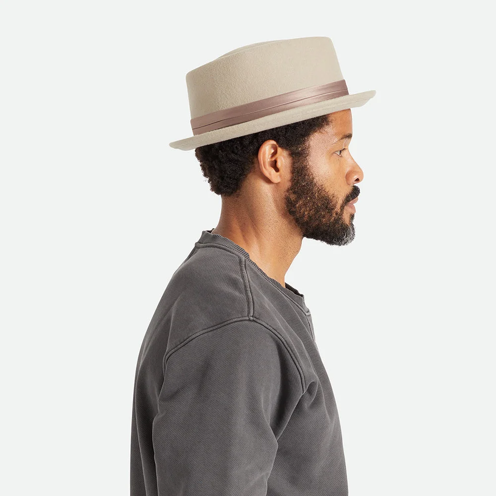 Brixton Hats Stout Wool Felt Pork Pie Hat - Beige