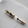 P140 Piston Fountain Pen &ndash; Transparent Resin Body | Size 8 Fine/Medium Nib | Brass Piston System | Pen Case