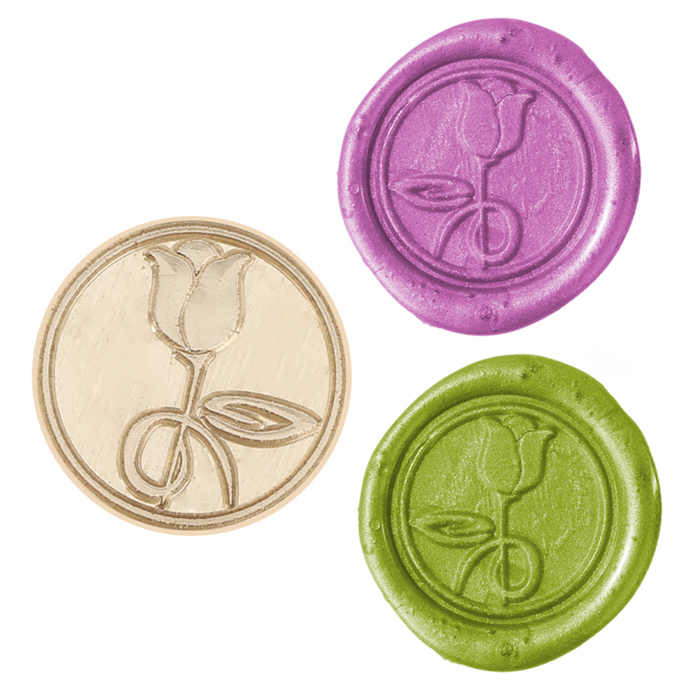 

25MM Rose Wax Seal Stamp Antique Rose Flower Sealing Wax Replace Copper Head, 501 Original
